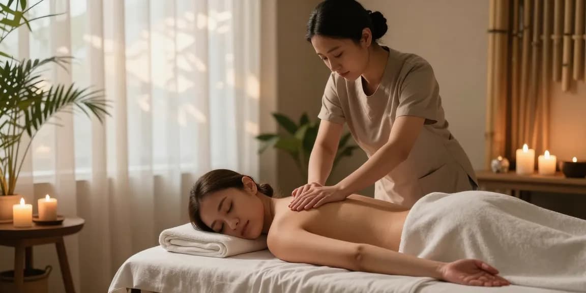 용인출장마사지 전문 스파에서 아로마 테라피를 받는 고객의 편안한 모습
