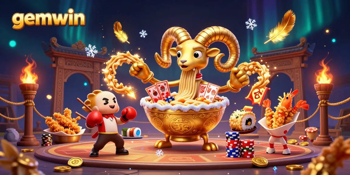 Engage with gemwin's dynamic casino atmosphere featuring vibrant game characters and elements.