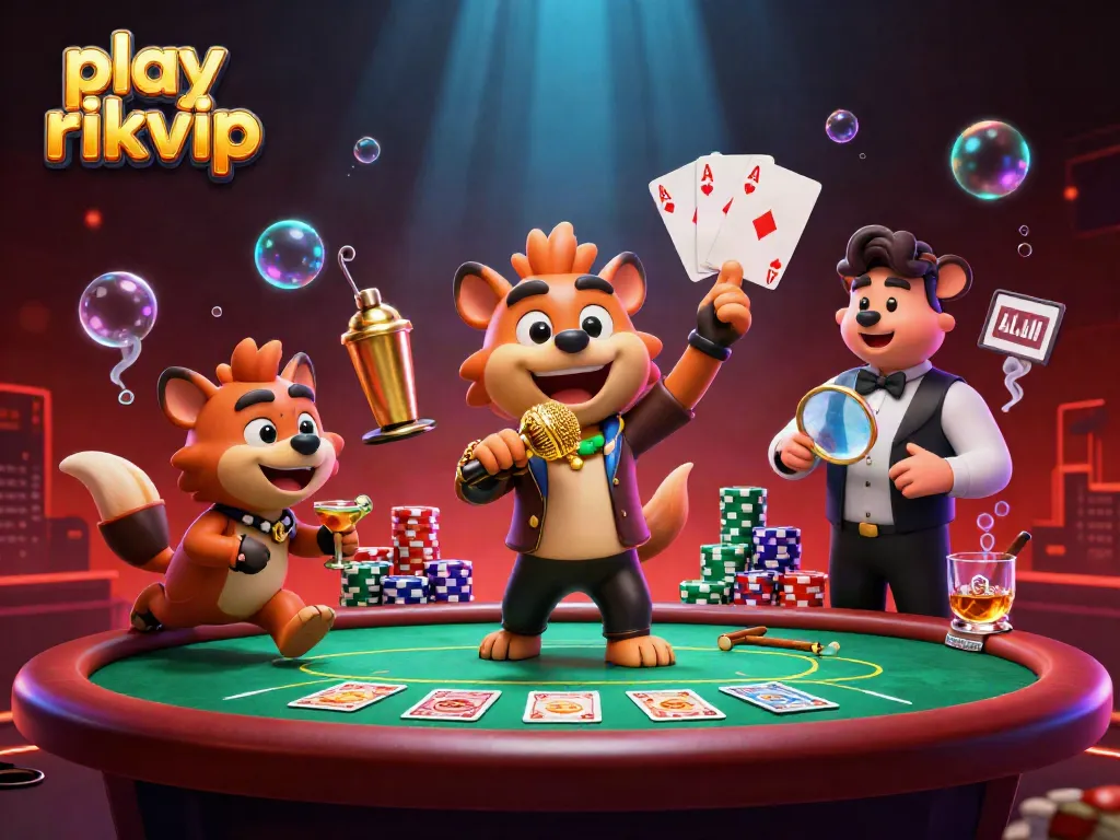 Experience fun at the comedy casino club as you play rikvip with vibrant 3D characters and casino elements.