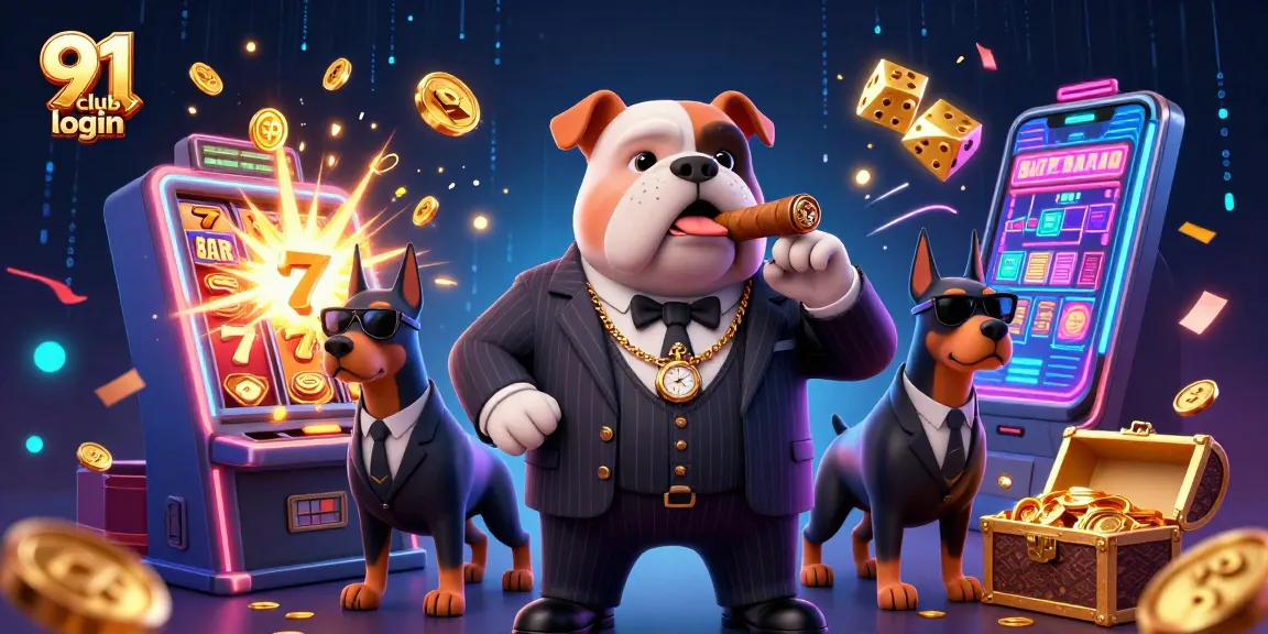 Experience thrilling gaming with 91 club login at this vibrant casino illustration.
