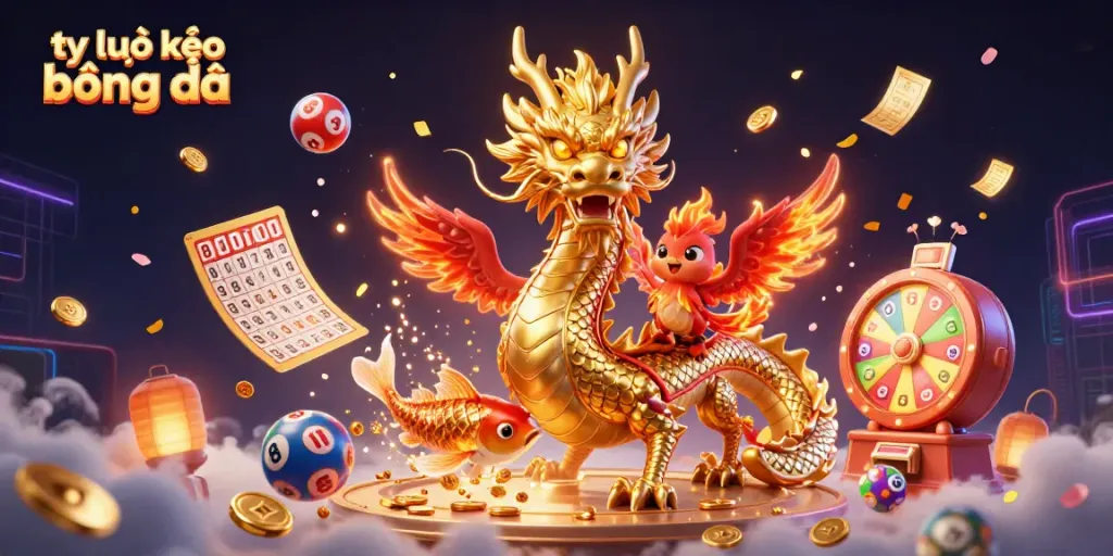 Experience thrilling tỷ lệ kèo bóng đá action in a vibrant 3D illustration featuring dynamic characters and game elements.