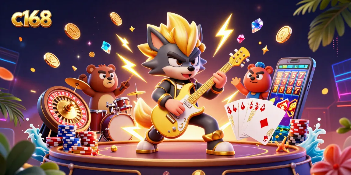 Experience thrilling gameplay at c168 with vibrant characters and dynamic casino elements.
