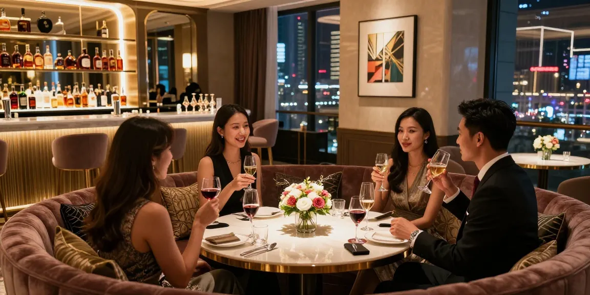 강남 쩜오 VIP 룸에서 고급스러운 분위기와 세련된 응대가 어우러진 모습