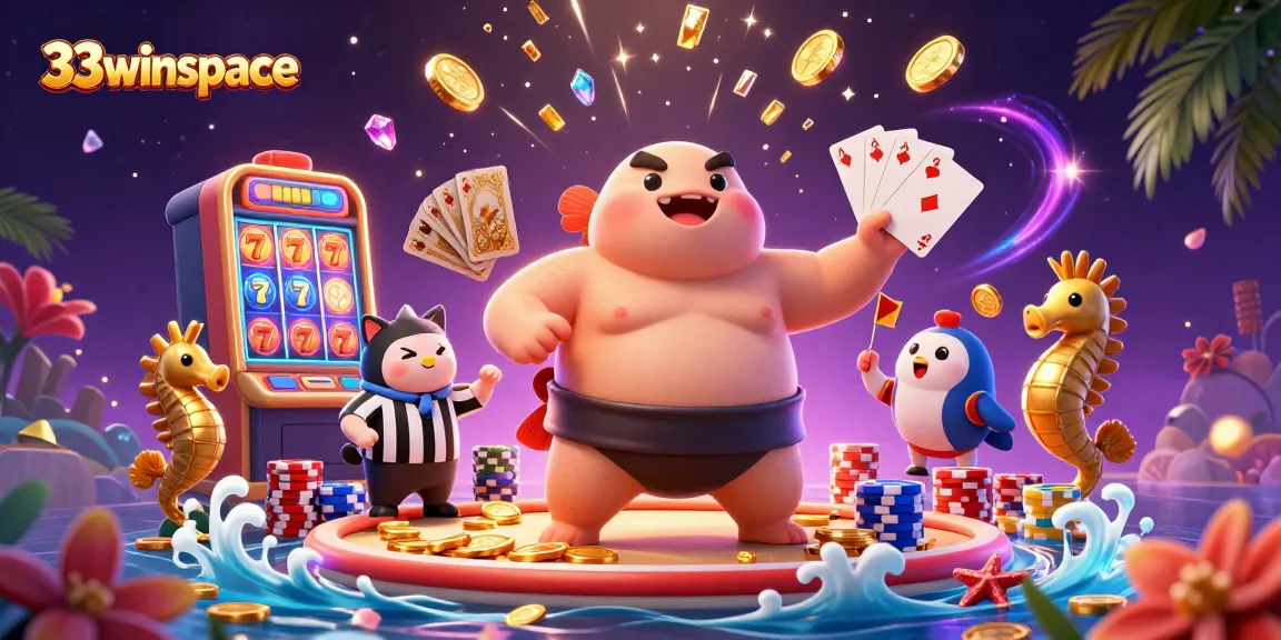 Experience thrilling slots and more at 33winspace with a vibrant underwater casino scene.