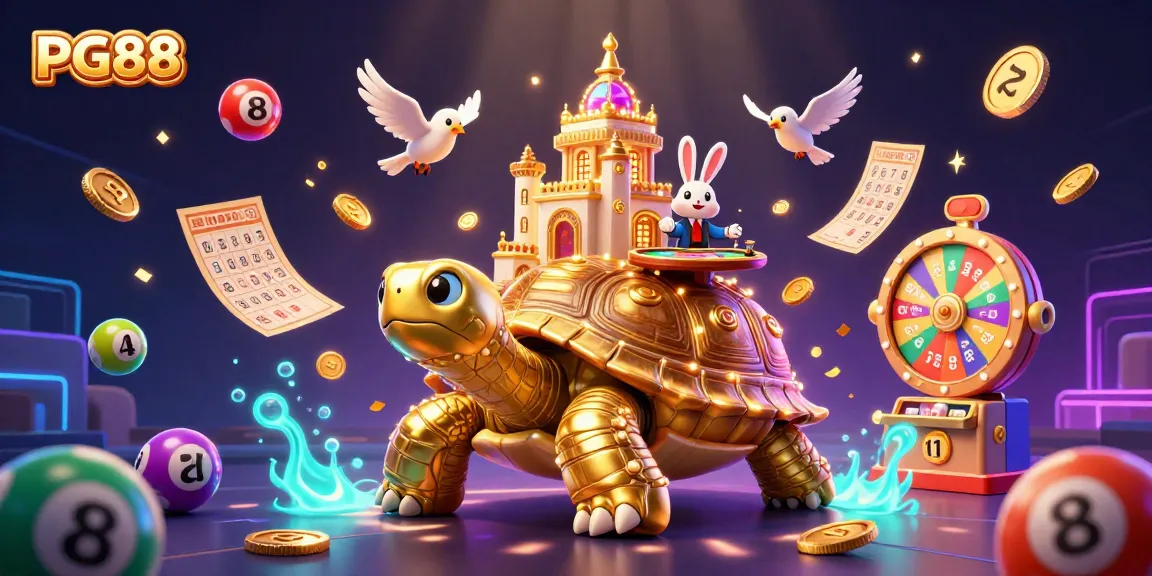 Engage with PG88's vibrant lottery scene featuring dynamic game elements and a charming dealer.
